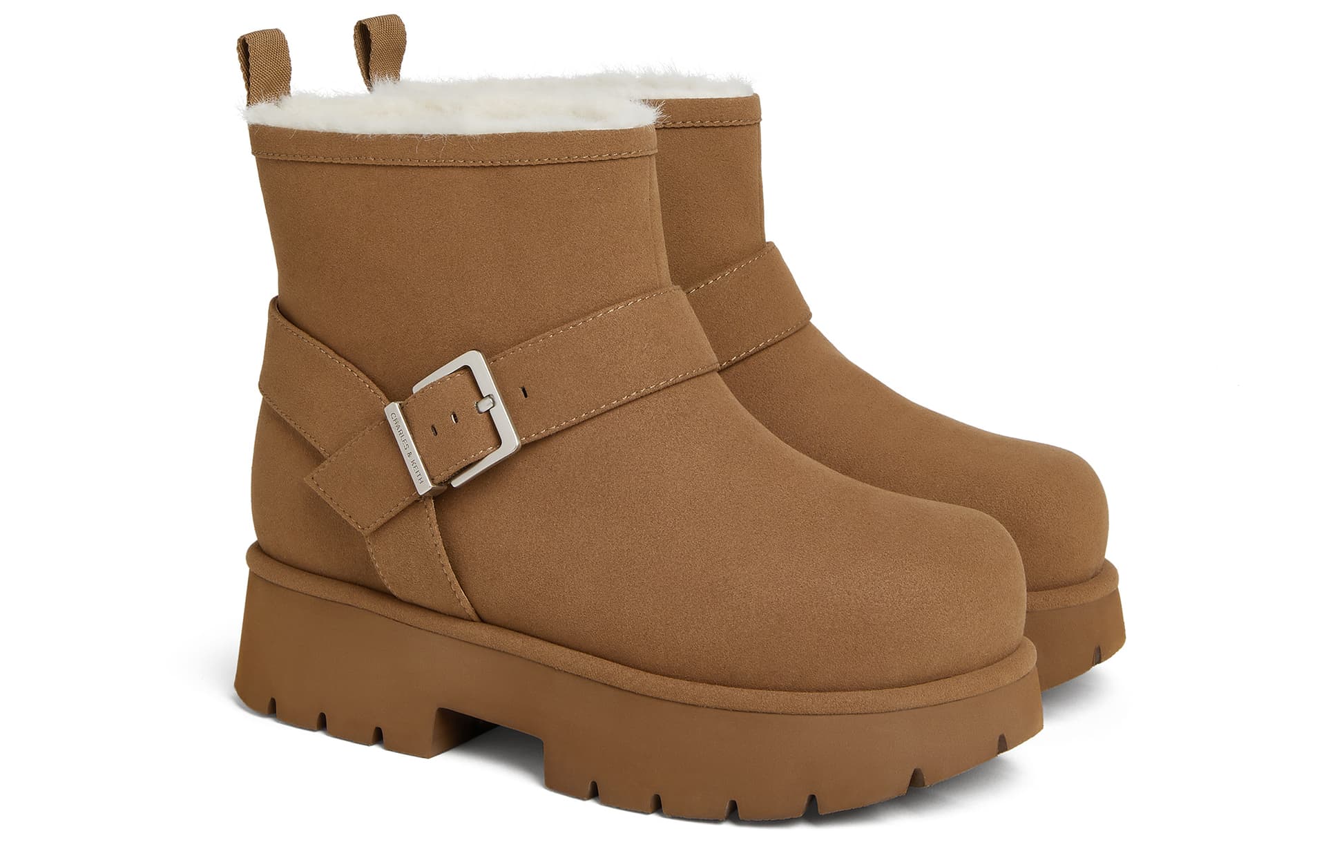Ботинки зимние CHARLES&KEITH Suede Platform Ankle Boots - изображение 2