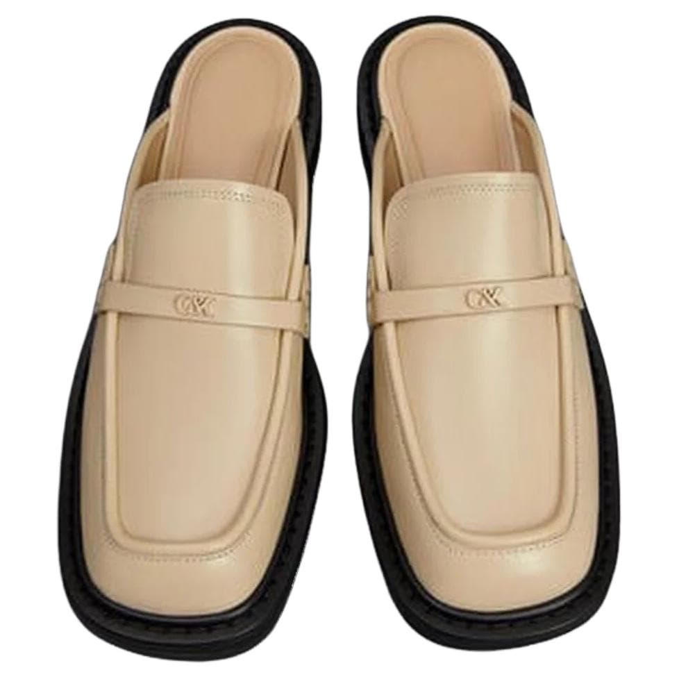 Сандалии CHARLES&KEITH Tahlia Женские удобные шлепанцы с закрытым носком бежевого цвета - изображение 6