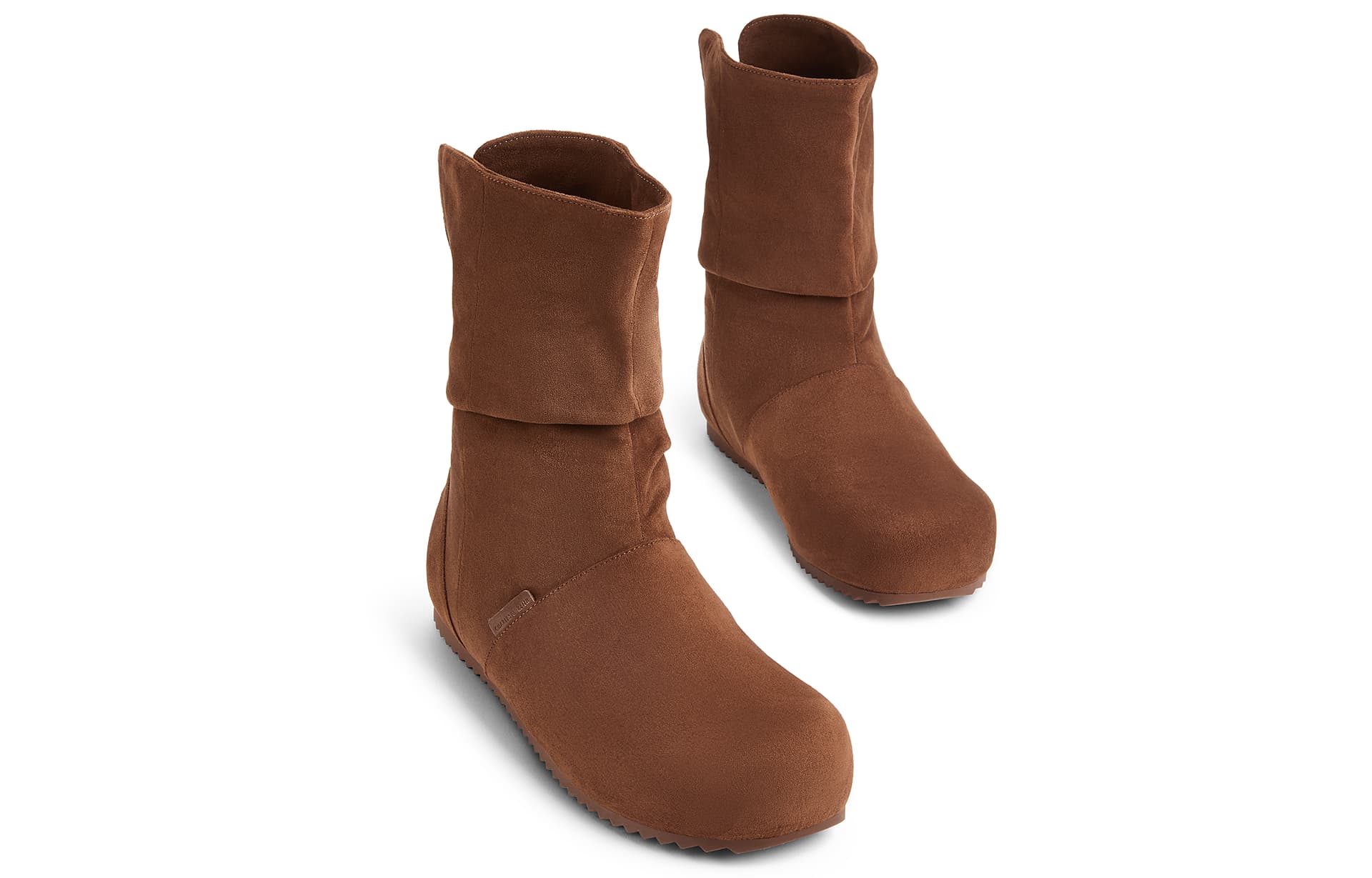 Сапоги CHARLES&KEITH Ткань Круглый носок Плоская подошва Двусторонний Обувь в стиле Birkenstock Ботильоны 1,3 см Женский - изображение 3