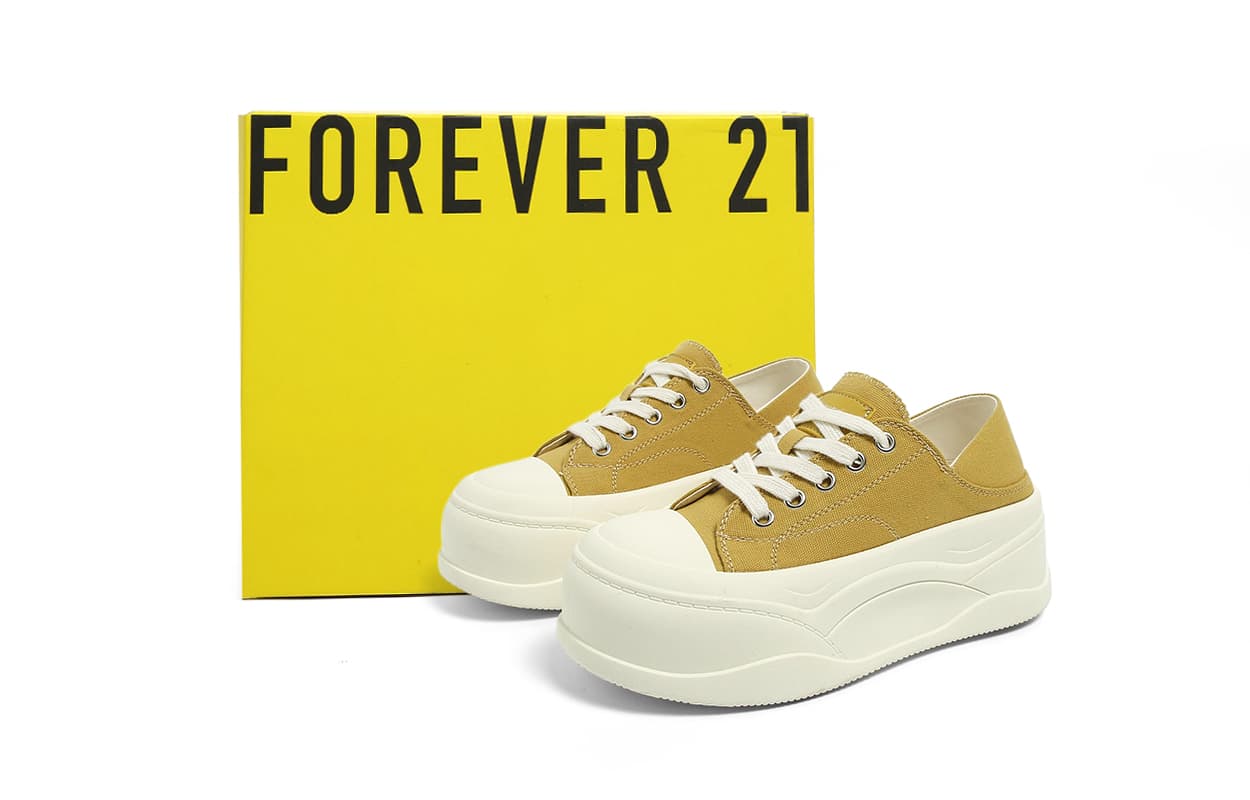 Кеды FOREVER 21 Износостойкие противоскользящие низкие кеды женские желтые - изображение 8