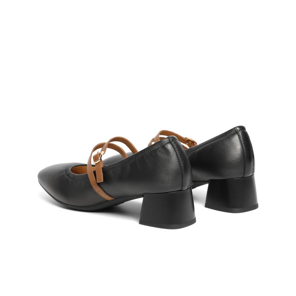 Белль Овчина Грубый каблук Туфли Мэри Джейн 4CM Женские - изображение 8