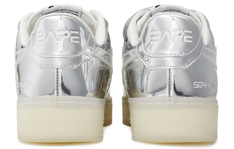 Кроссовки Hajime Sorayama x A BATHING APE Silver - изображение 3