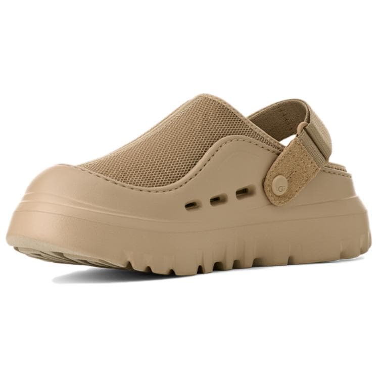 Сандалии UGG противоскользящие закрытые тапочки унисекс цвет темно-песочный - изображение 2