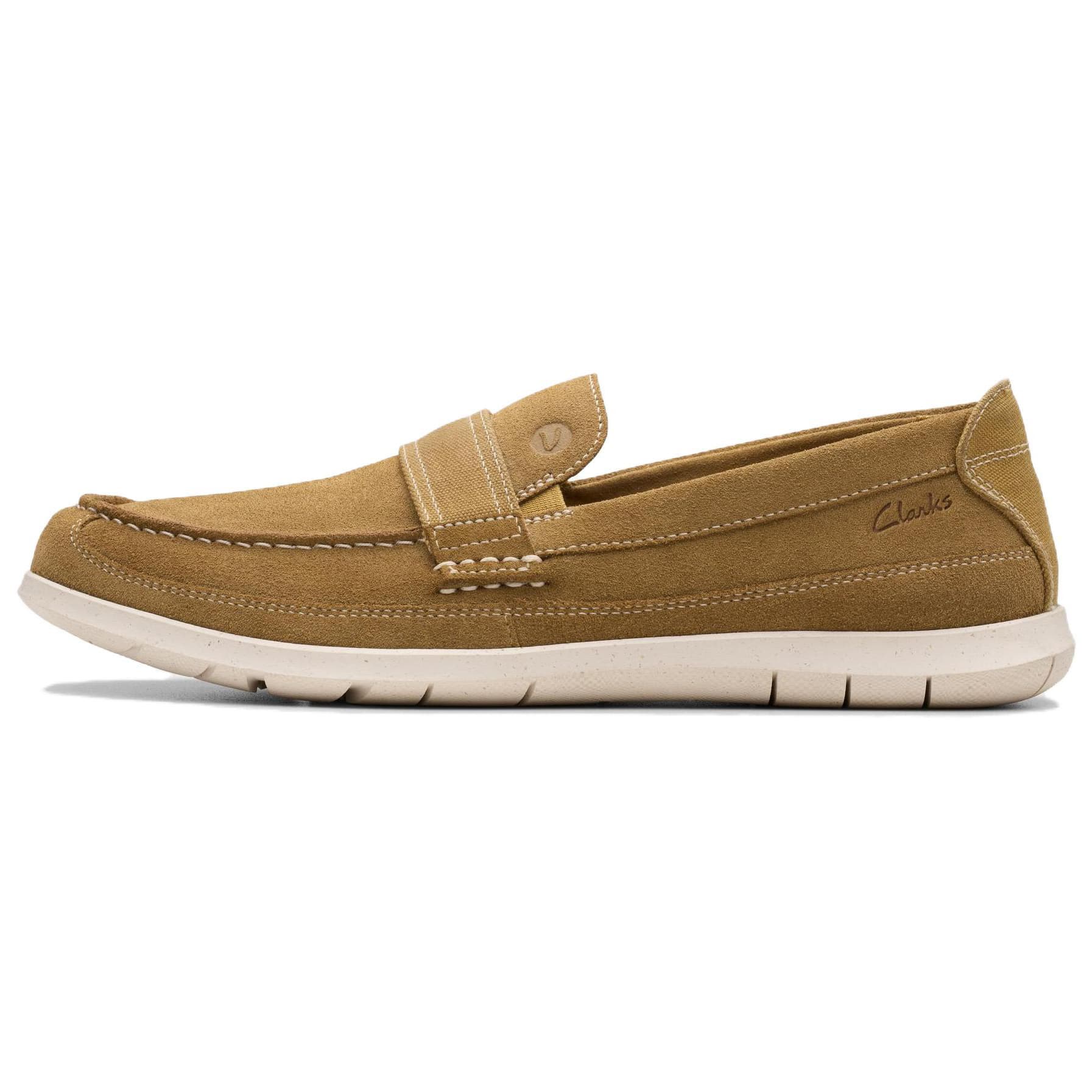 Лоферы Clarks Flexway Полоска Искусственная замша Лоферы Мужские Песочный - изображение 1