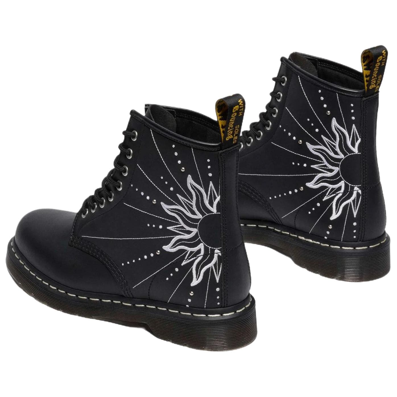 Ботинки Dr.Martens 1460 Солнечный FLARE Кожаные Армейские Ботинки 3 см Унисекс Черные - изображение 4