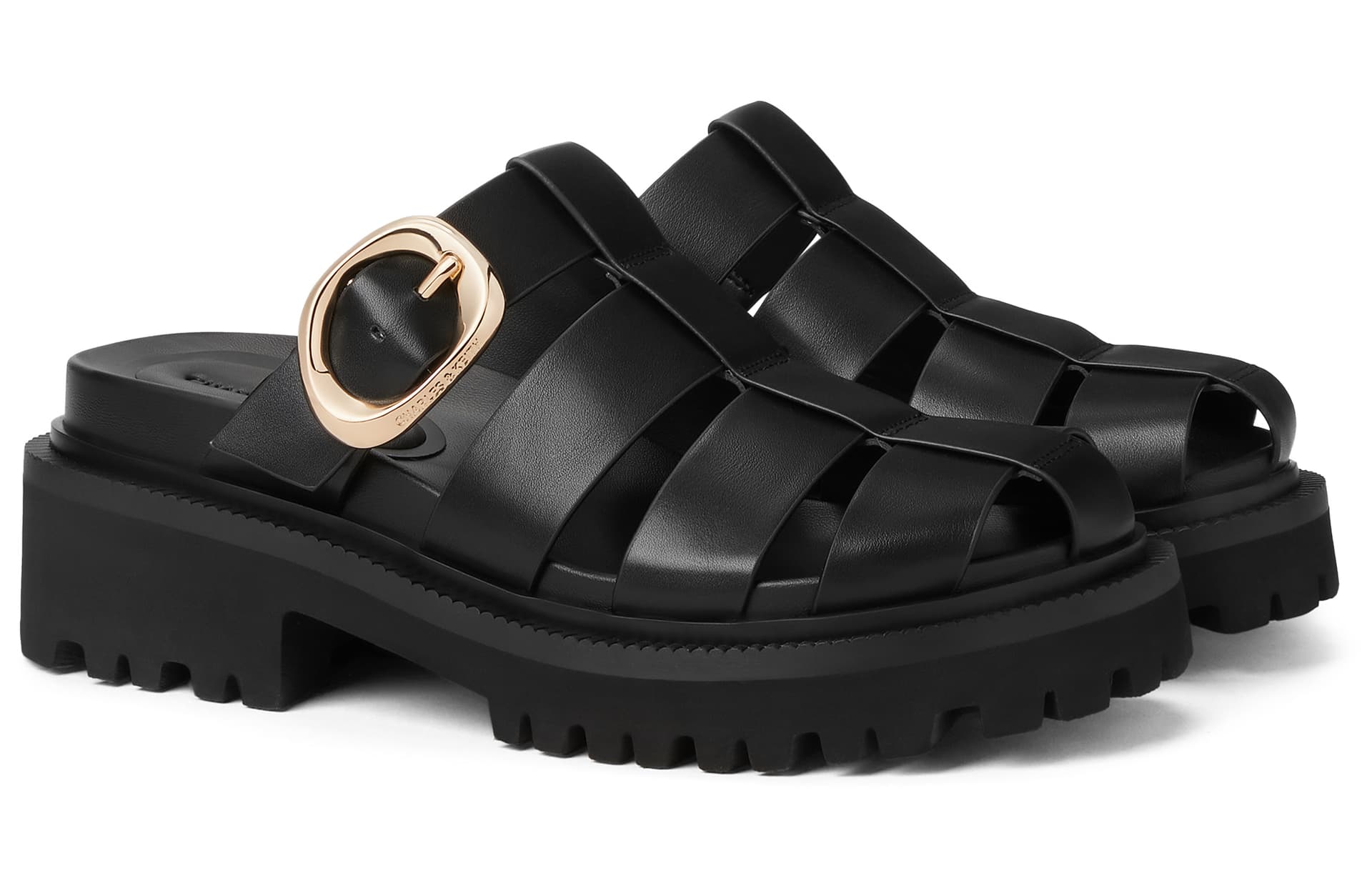 Сандалии CHARLESKEITH ck PU 7cm ChalkBlack - изображение 2