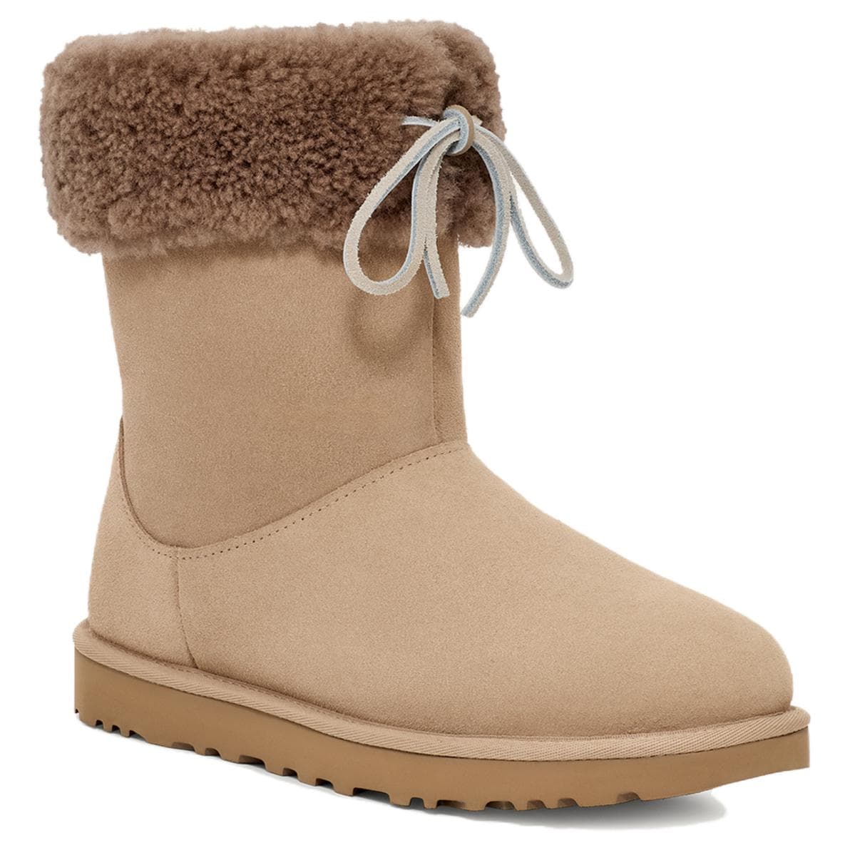 Ботинки зимние UGG Sarissa Короткие Снежные Ботинки Унисекс Бежевые - изображение 3