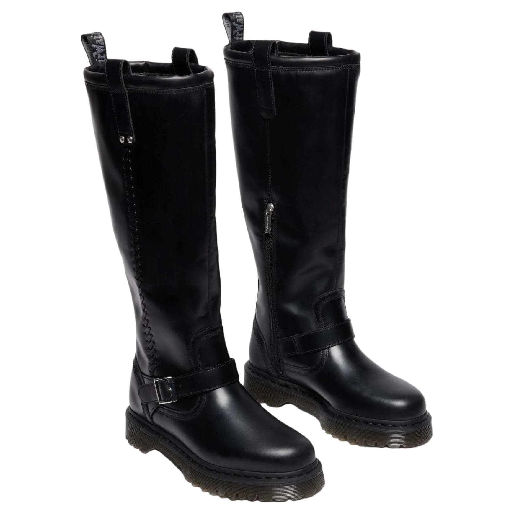 Ботинки Dr.Martens ANISTONE KH Кожа Высокие сапоги на колено 3,5 см Унисекс Черный - изображение 3