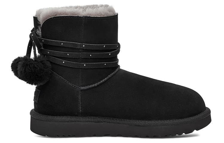 Ботинки зимние UGG Mini Bailey Bow Pom Black - изображение 2