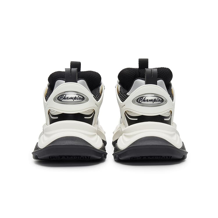 Кроссовки Champion Tooth Shark Shoes Пава Броня Низкие Кроссовки с Толстой Подошвой Женские Молочно-белый Черный - изображение 3