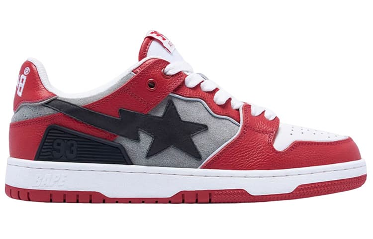 Кроссовки A BATHING APE SK8 STA White Grey Red - изображение 2