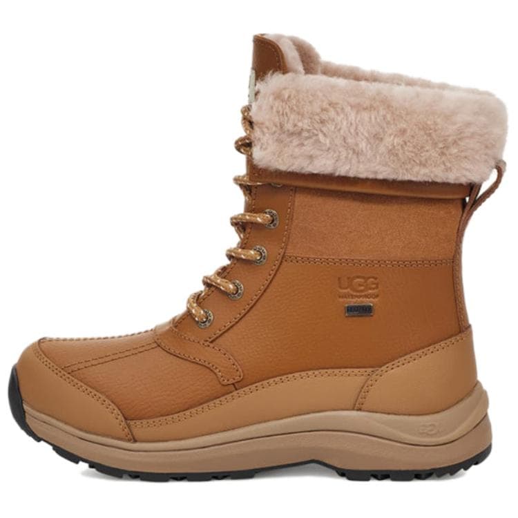 Ботинки уличные UGG Zaylee Кожа Теплоизоляционный Короткий MID Голень Аутдор Женский Коричневый - изображение 1