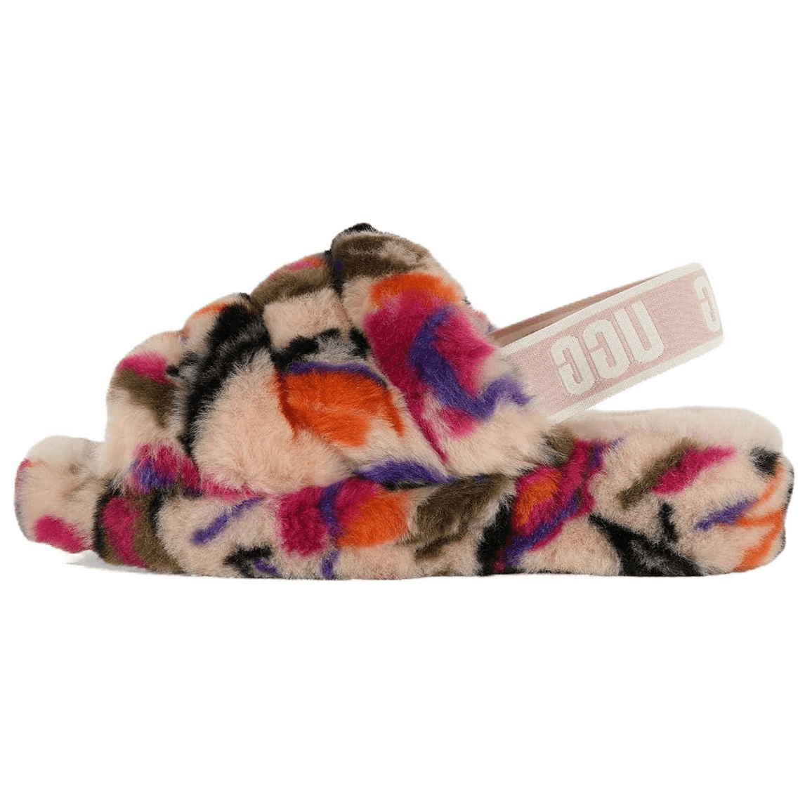 Шлёпанцы UGG FLUFF YEAH Овчина Одинарные Шнуровые Сандалии Женские Многоцветные - изображение 1