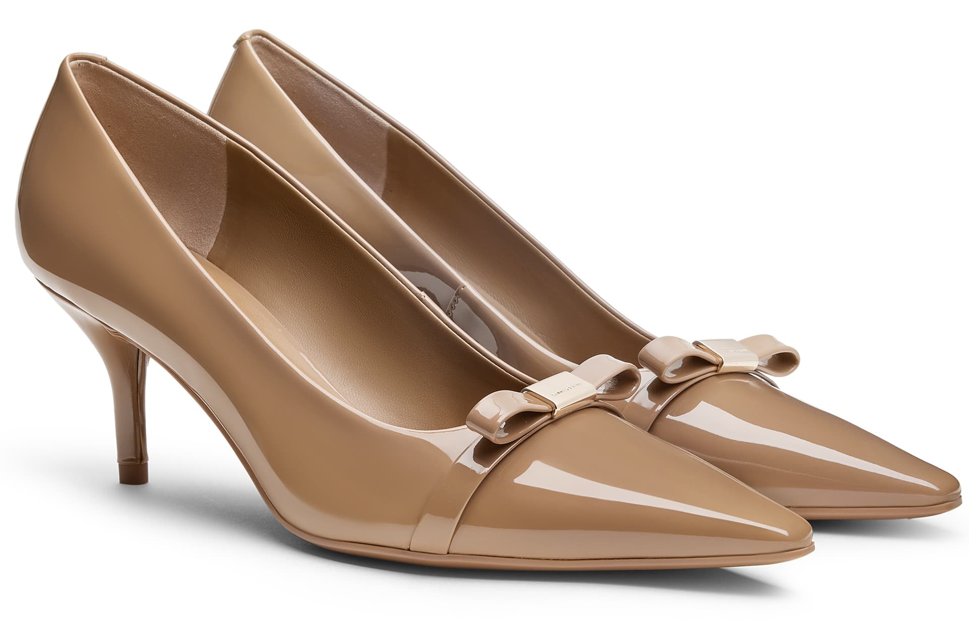 Туфли CHARLES&KEITH Женские туфли на узком каблуке 6,7 см с заостренным носком и бантом из PU - изображение 2