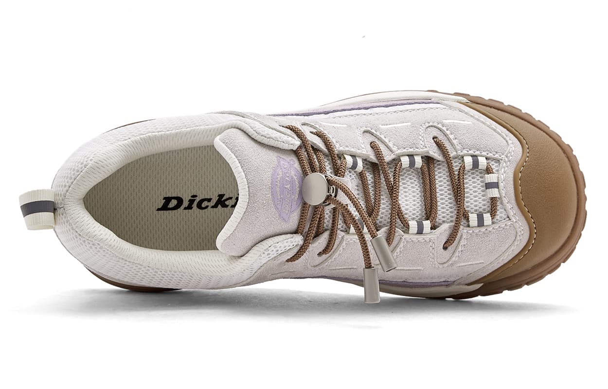 Кроссовки Dickies Спилок коровья кожа Низкий верх Повседневная обувь Женская Бежево-фиолетовая - изображение 3