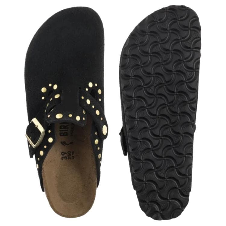 Сандалии Birkenstock Boston Домашние тапочки с закрытым носом Женский Черный - изображение 5