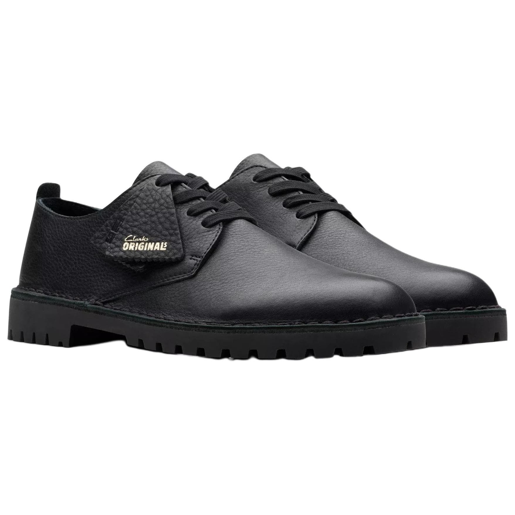 Ботинки Clarks Кожа Повседневная Обувь Мужская Черная - изображение 3
