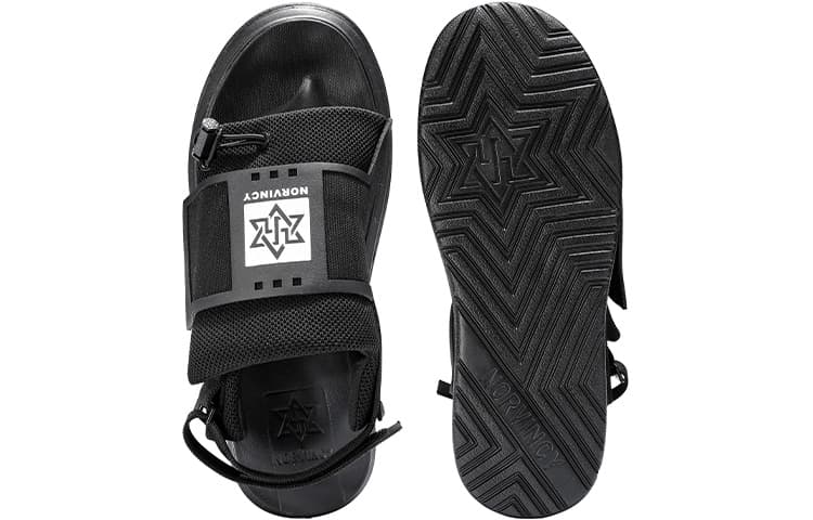 Сандалии с ремешком NORVINCY Velcro Drawstring Sandals Black - изображение 3