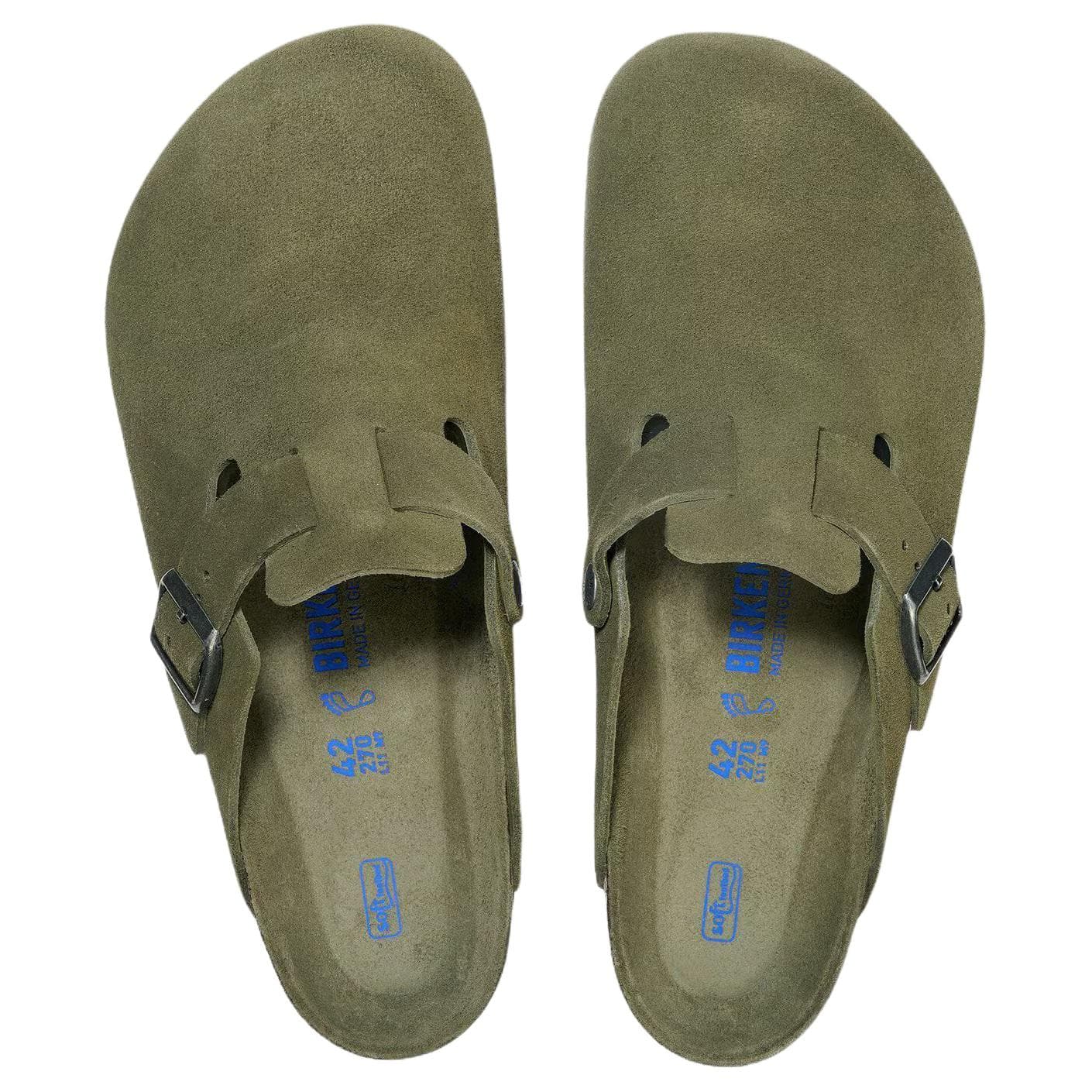 Сандалии Birkenstock Boston Soft Footbed ЭВА Отсутствие специальных функций Закрытые тапочки Унисекс Зелёный - изображение 4