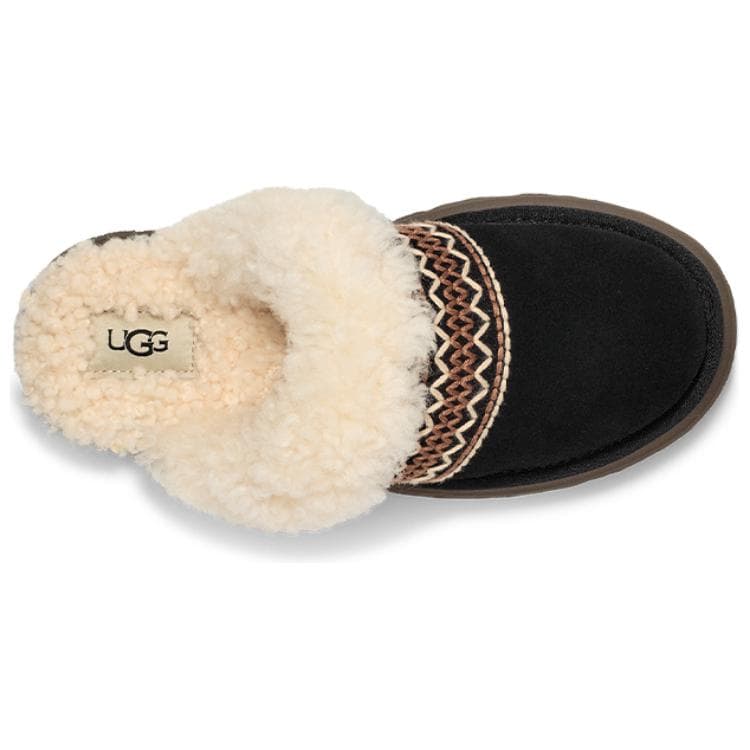 Сандалии UGG Disquette Atherson Модные Удобные С флисовой подкладкой Мюли ЭВА Устойчивые к истиранию Домашние тапочки Женские - изображение 3
