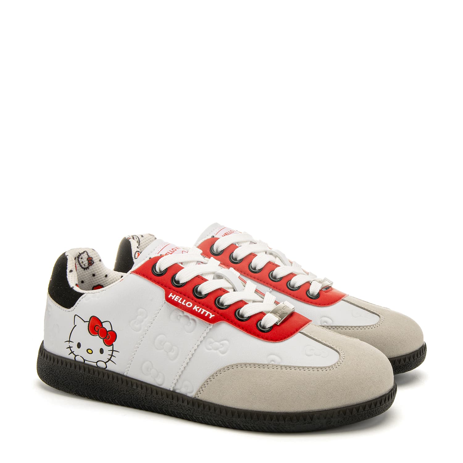 Кроссовки Sanrio x Hello Kitty Микрофибра Искусственная Кожа Устойчивая к Износу Увеличивающая Высоту Низкий Топ - изображение 3