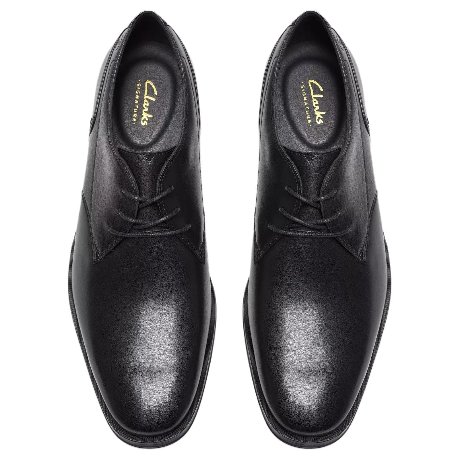 Clarks Paulton Кружево Кожа Мужские Туфли Черные - изображение 4