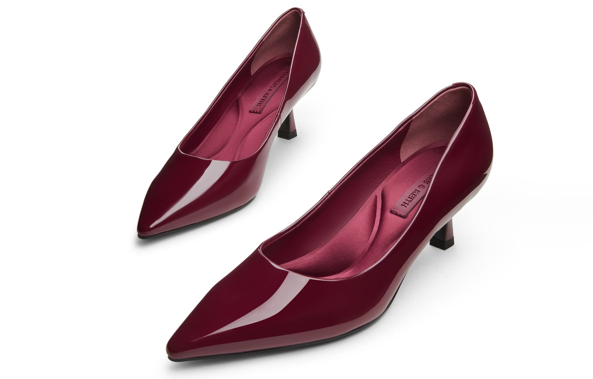 Туфли CHARLES KEITH Маленький CK PU (полиуретан) ткань узкий каблук высокие каблуки 5,7 см женские - изображение 5