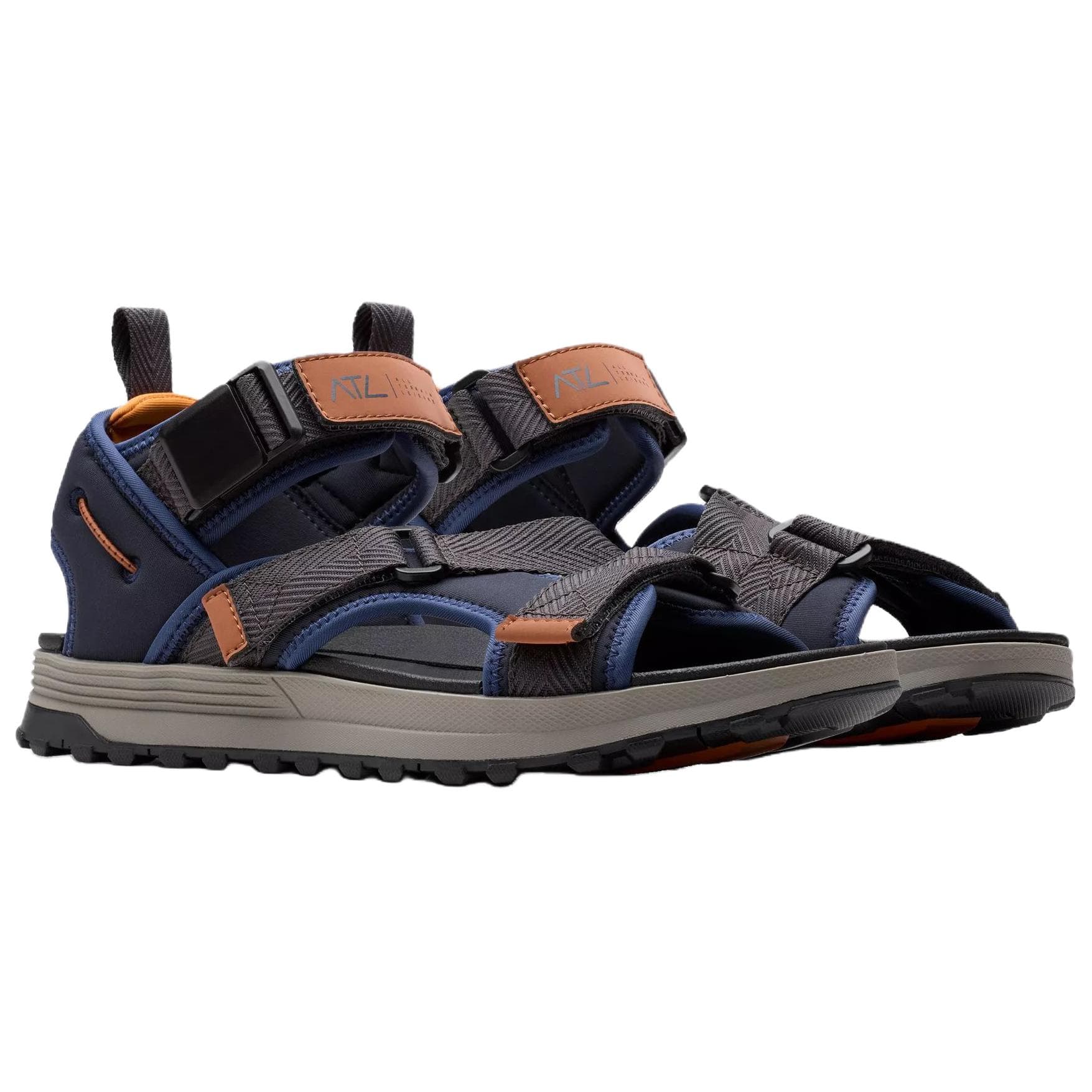 Сандалии с ремешком Clarks ATL TREK Прилив Бычья замша Пляжные сандалии Мужской Морской синий - изображение 3