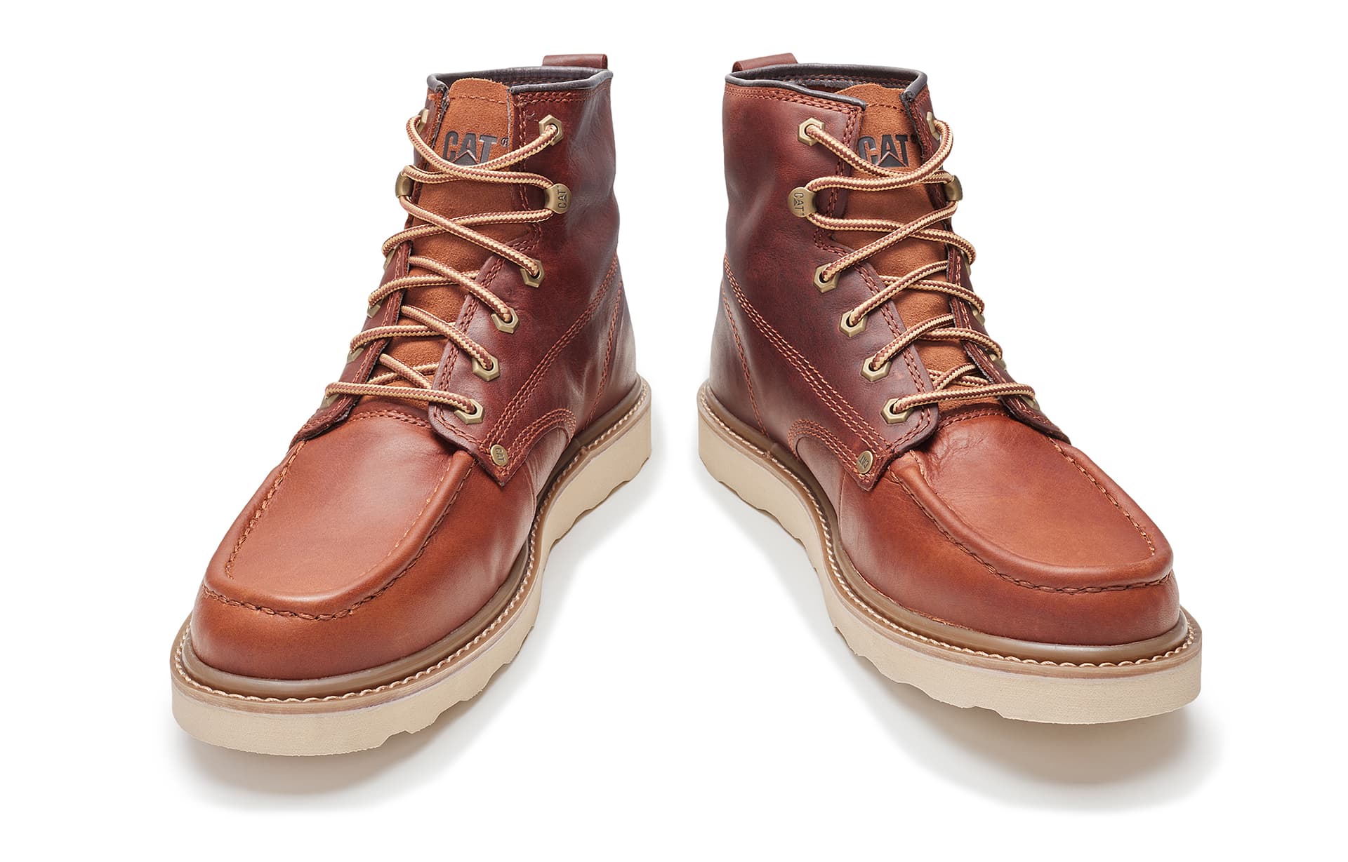 Ботинки уличные CAT Glenrock Mid Brown Red - изображение 3