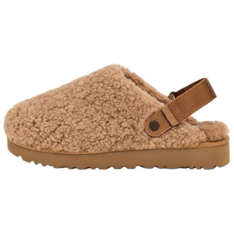 Сандалии UGG Модный Удобный С флисовой подкладкой мюли противоскользящие домашние тапочки для женщин коричневый - изображение 1