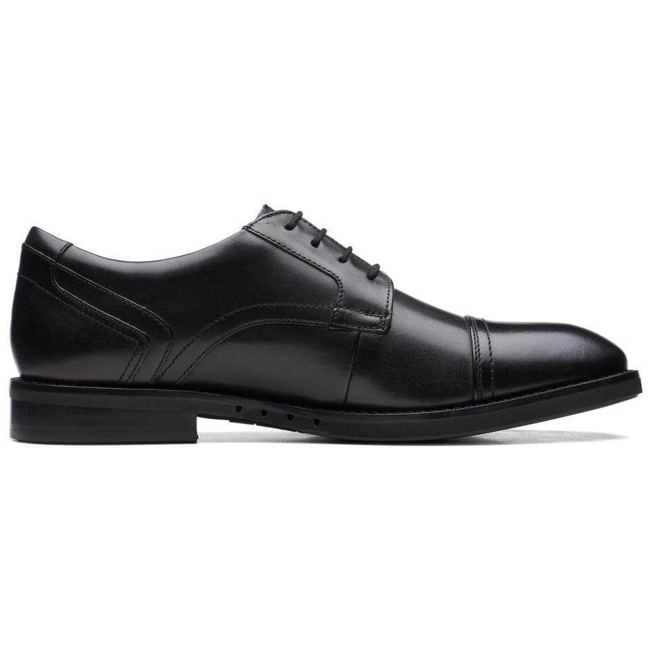 Clarks Un Hugh Cap Кожа Мужские Туфли Черные - изображение 3