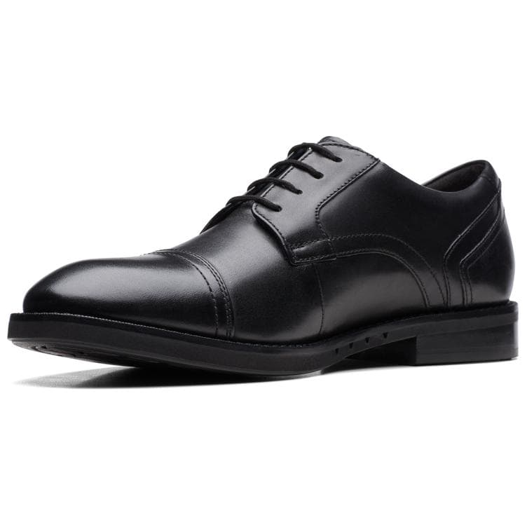 Clarks Un Hugh Cap Кожа Мужские Туфли Черные - изображение 2