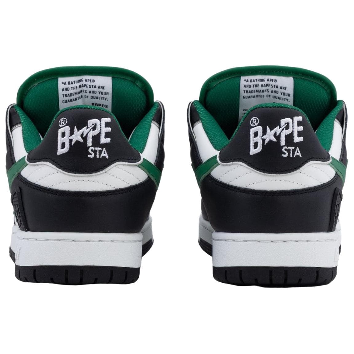 Кроссовки A BATHING APE SK8 STA Смелый Кожа Низкие Кеды Скейтборд Обувь Унисекс Черные - изображение 3