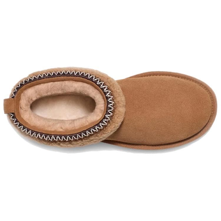 Ботинки зимние UGG Ткань с флисовой подкладкой круглый носок без шнуровки короткий снегокат женский коричневый - изображение 5