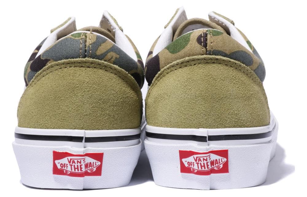 Кроссовки Vans X A BATHING APE ABC Camo Низкие Кеды Скейтборд Обувь Женские Зеленые - изображение 4