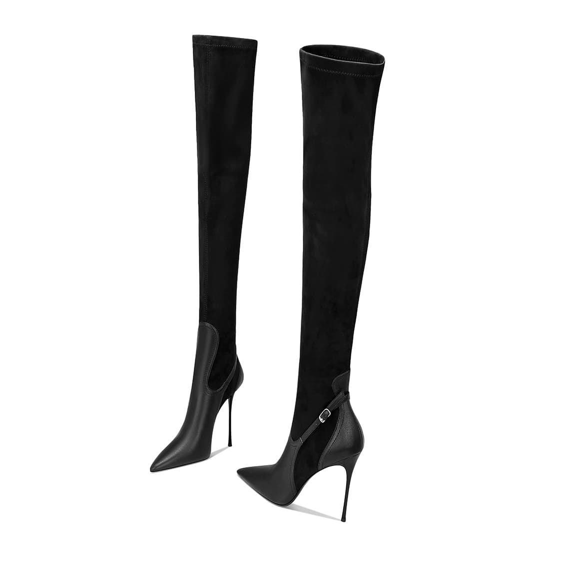 Ботинки ;HMZ Over The Knee Boots 10 см Женские Черные - изображение 4