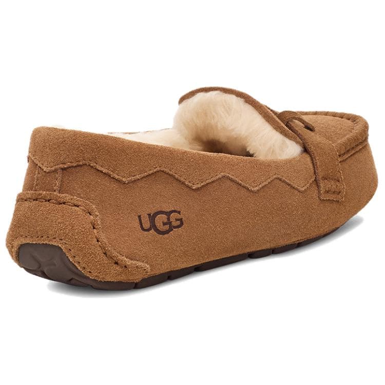 Тапочки UGG Коровья кожа Повседневная обувь Женская Каштановый - изображение 4