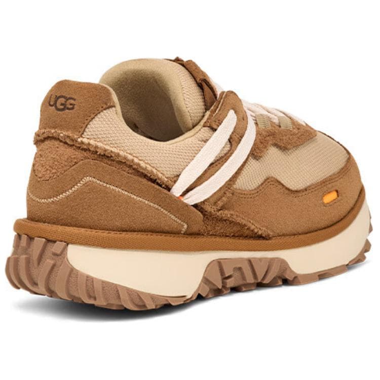 Кроссовки UGG RetroFi Текстиль Спилок коровьей кожи Низкий топ Повседневная обувь Женская Коричневая - изображение 6