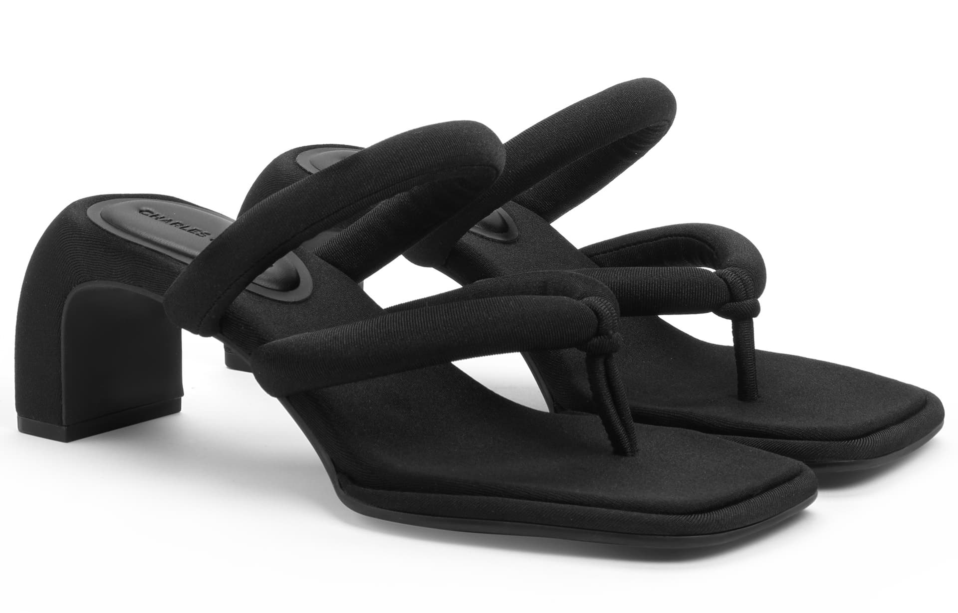 Сандалии CHARLESKEITH ck 7.2cm ChalkBLACK TEXTURED - изображение 2