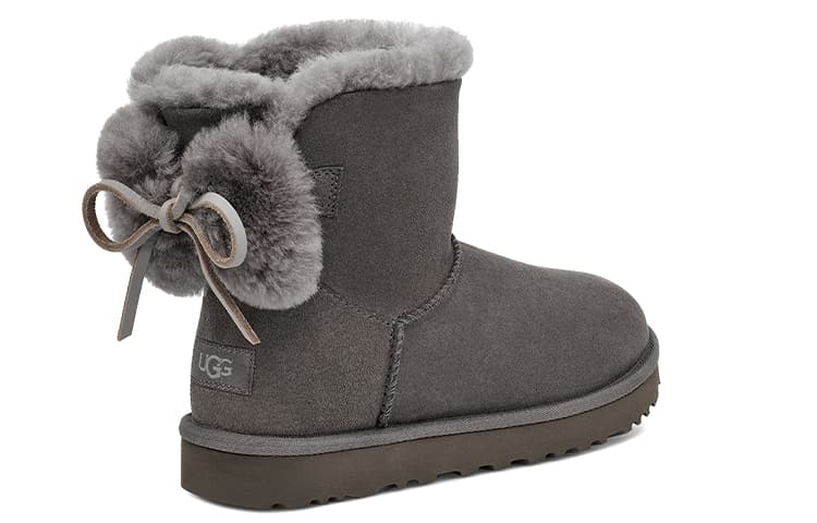 Ботинки зимние UGG Classic Double Bow Mini Charcoal - изображение 4