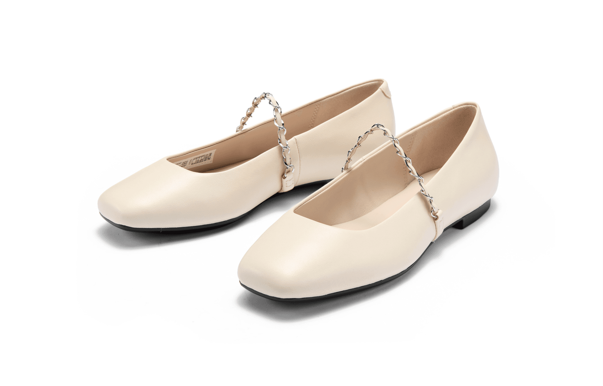 Ecco Dance Joy Collection Овчина Тонкие и Без Форма Туфли Мэри Джейн 1CM Женские Ледяной Белый 234333 - изображение 3