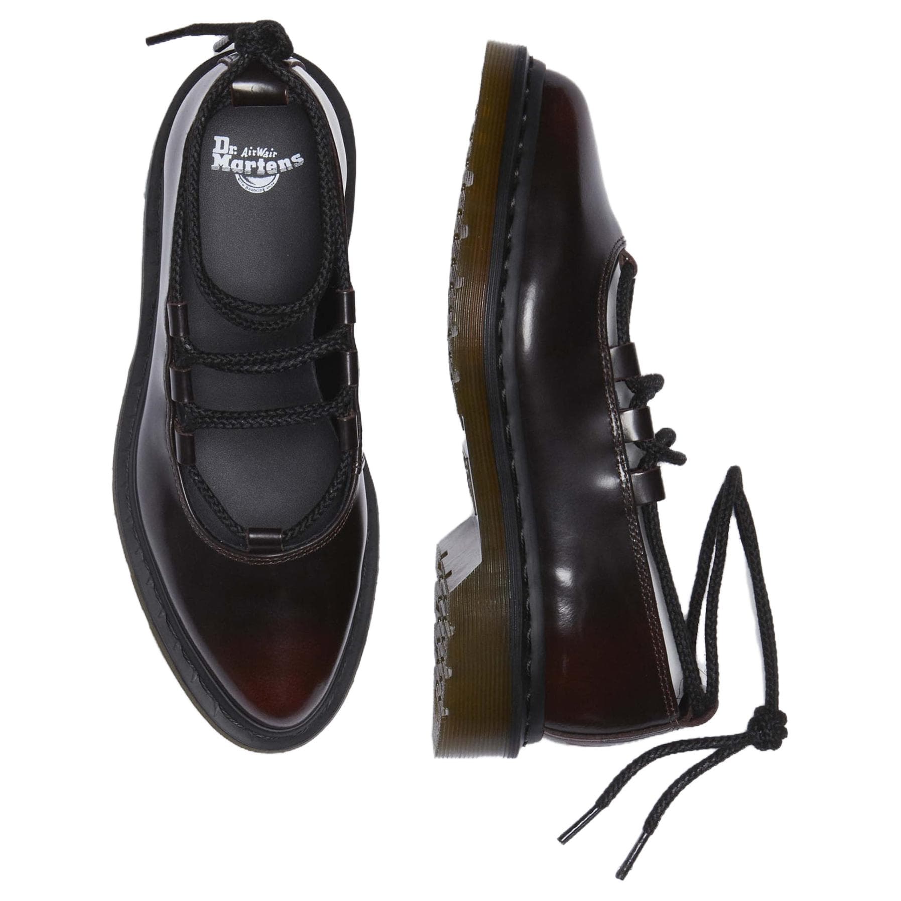 Тапочки Dr.Martens ELPHIE II Кожа Повседневная обувь Женская Вишнево-красная - изображение 5