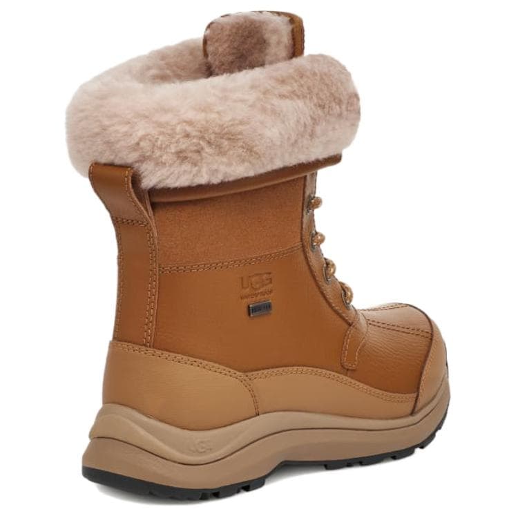 Ботинки уличные UGG Zaylee Кожа Теплоизоляционный Короткий MID Голень Аутдор Женский Коричневый - изображение 4