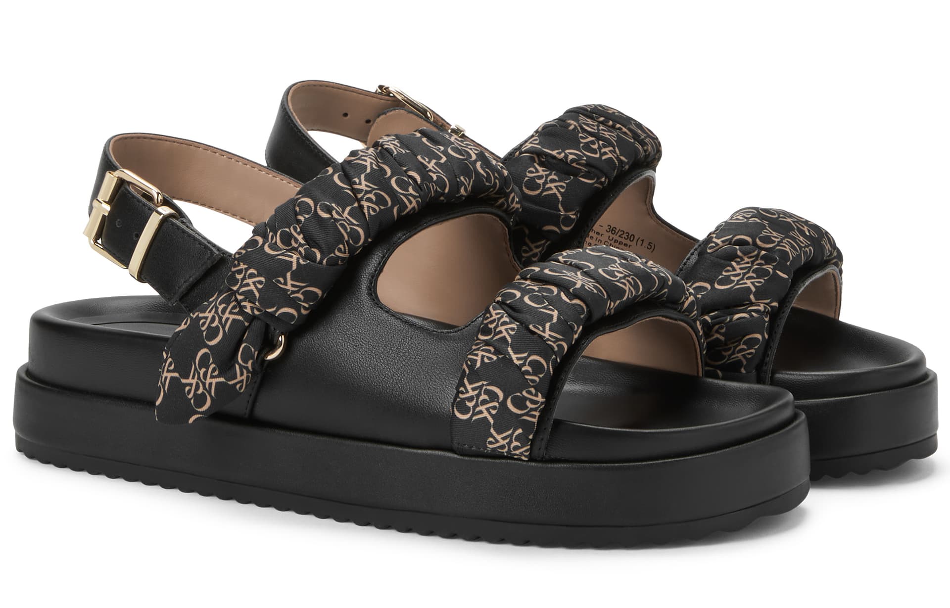 Шлёпанцы CHARLESKEITH ck 4cm ChalkBlack - изображение 2