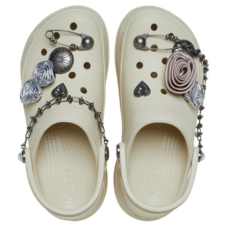 Сабо Crocs Bae Clog ЭВА Сабо Резиновые Женские Костяной Белый - изображение 4