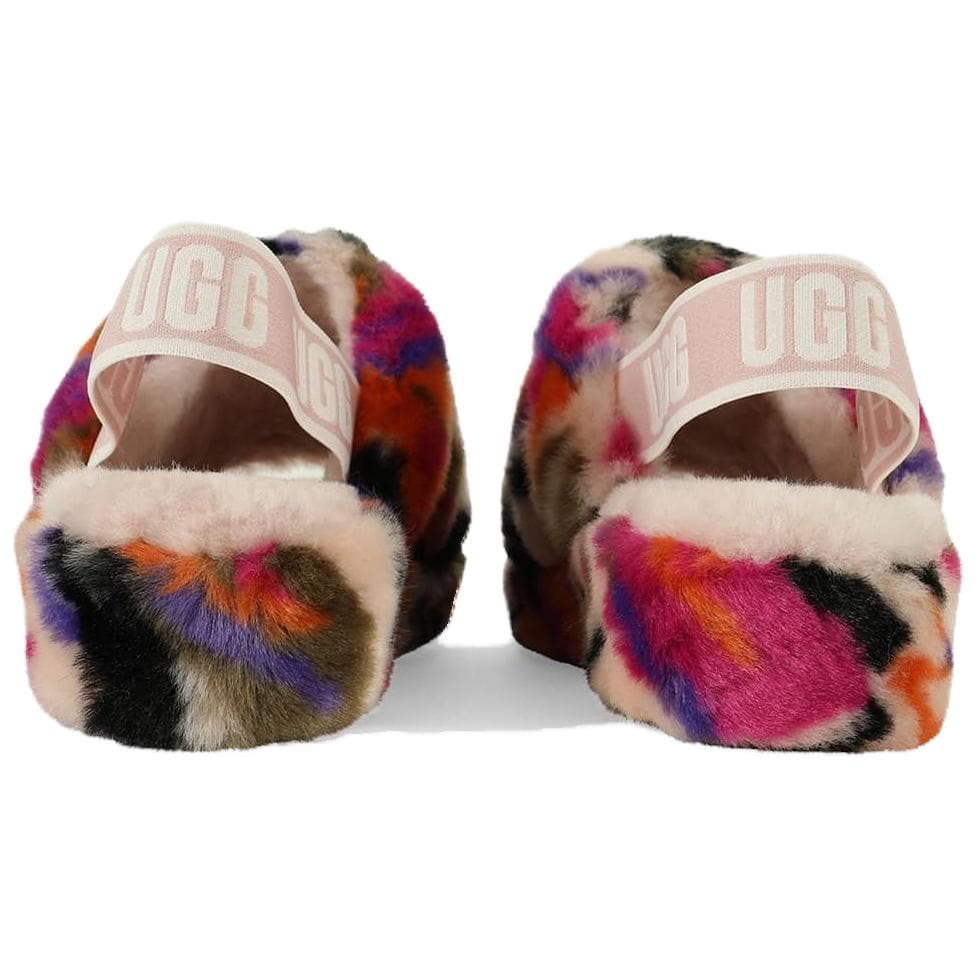 Шлёпанцы UGG FLUFF YEAH Овчина Одинарные Шнуровые Сандалии Женские Многоцветные - изображение 3