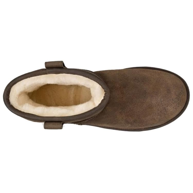 Ботинки зимние ugg Лицевая коровья кожа Короткий Сноубутсы Мужской Коричневый - изображение 4