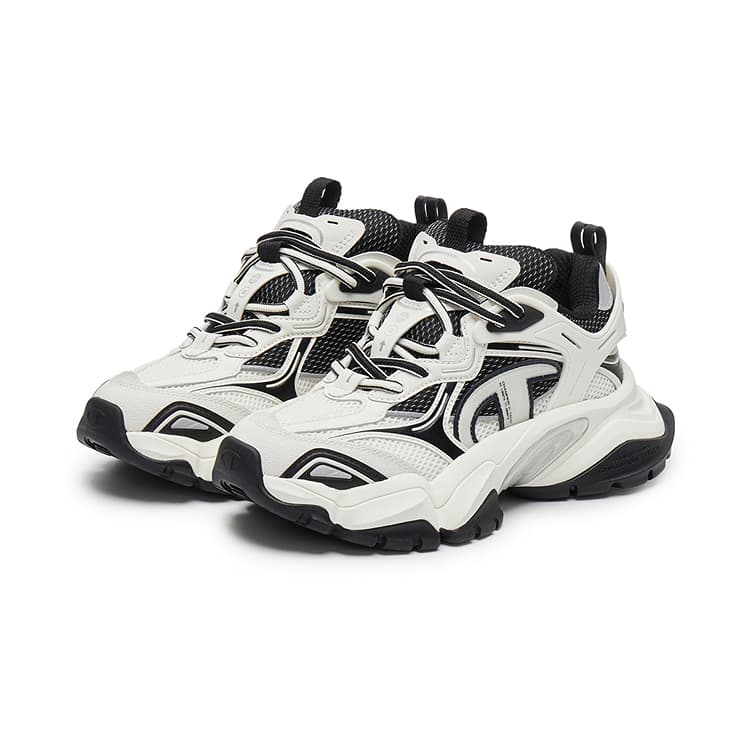 Кроссовки Champion Tooth Shark Shoes Пава Броня Низкие Кроссовки с Толстой Подошвой Женские Молочно-белый Черный - изображение 2