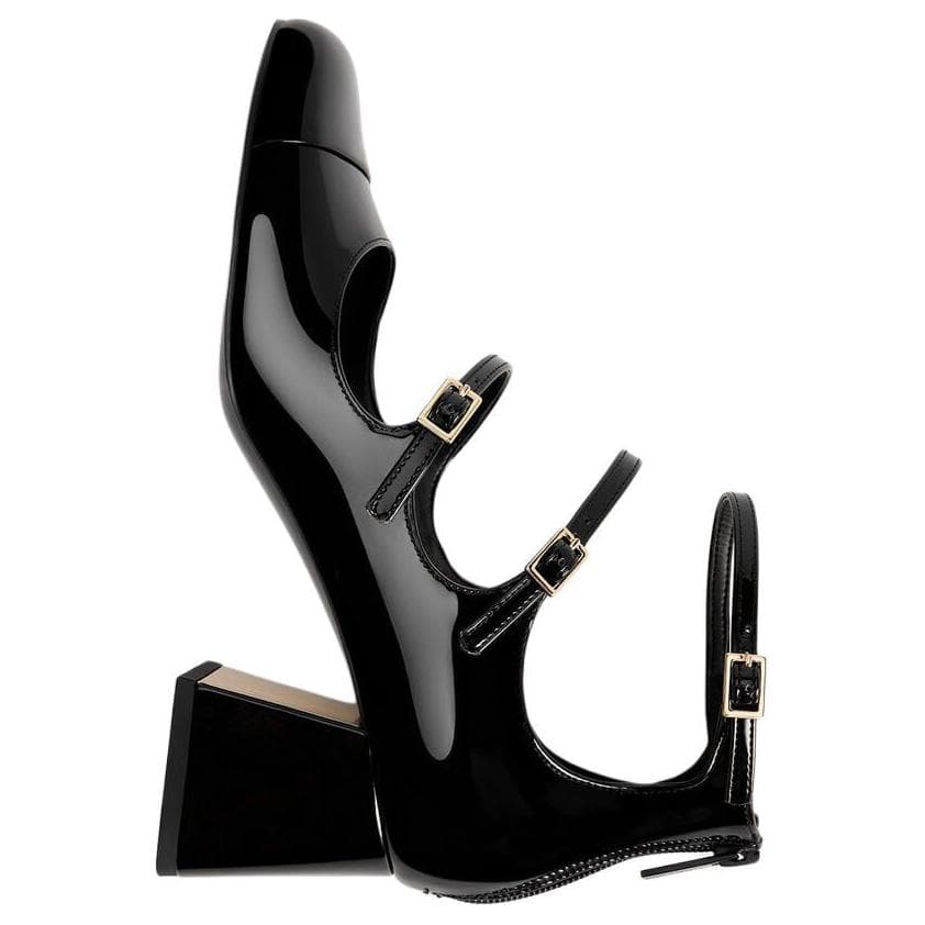 CHARLES&KEITH PU элегантные классические туфли Мэри Джейн на грубом каблуке 6,2 см женские - изображение 3