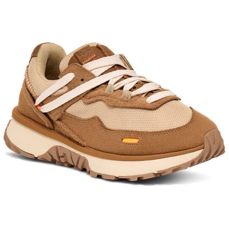 Кроссовки UGG RetroFi Текстиль Спилок коровьей кожи Низкий топ Повседневная обувь Женская Коричневая - изображение 4